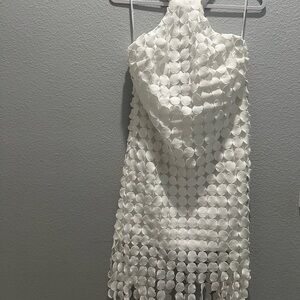 NWOT, Lulus 3D white dot fringe Medium dress